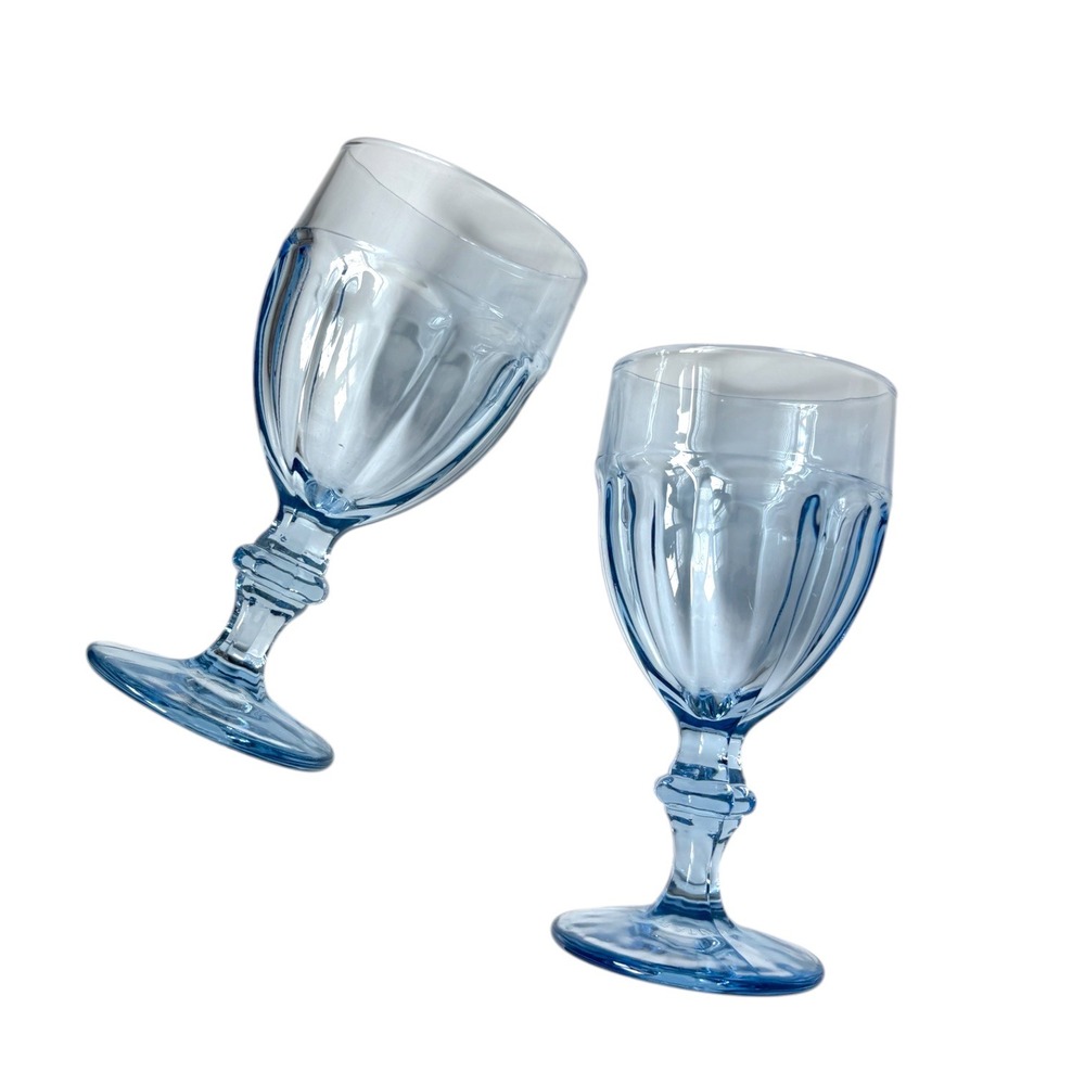 Vintage Set of 2 Libbey Gibraltar Water Goblets